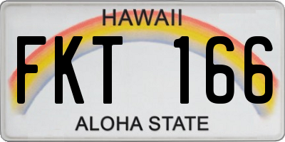 HI license plate FKT166
