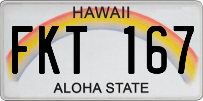 HI license plate FKT167