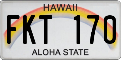 HI license plate FKT170