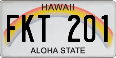 HI license plate FKT201