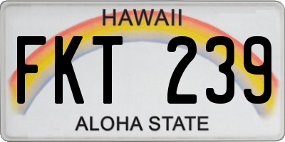 HI license plate FKT239