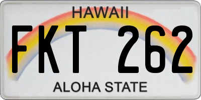 HI license plate FKT262
