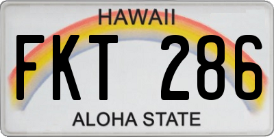 HI license plate FKT286