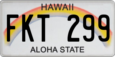 HI license plate FKT299