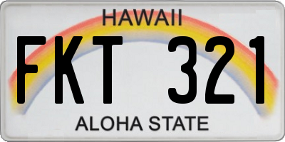 HI license plate FKT321