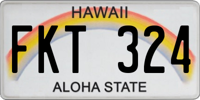 HI license plate FKT324