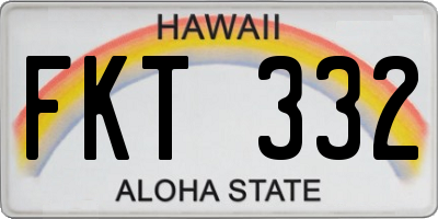 HI license plate FKT332