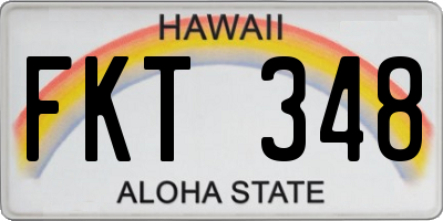 HI license plate FKT348