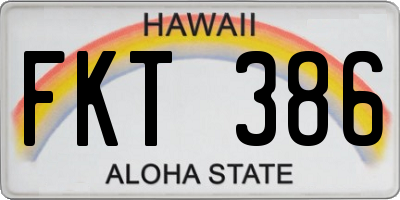 HI license plate FKT386