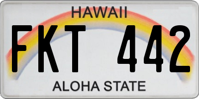 HI license plate FKT442