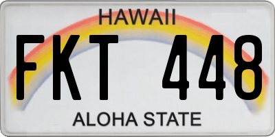 HI license plate FKT448