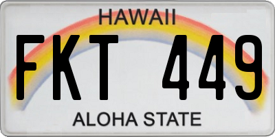 HI license plate FKT449
