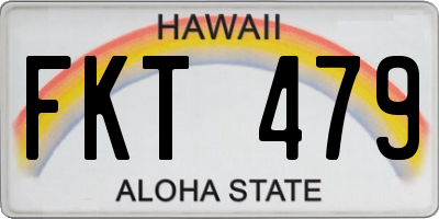 HI license plate FKT479