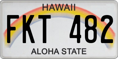 HI license plate FKT482