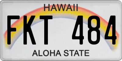 HI license plate FKT484