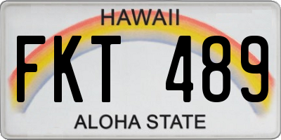 HI license plate FKT489