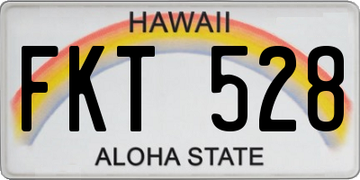 HI license plate FKT528