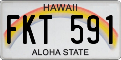 HI license plate FKT591