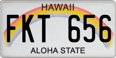 HI license plate FKT656