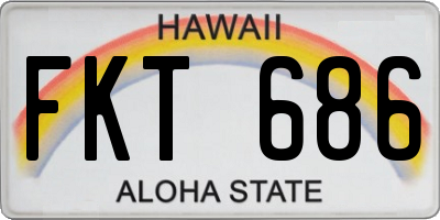 HI license plate FKT686