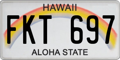 HI license plate FKT697