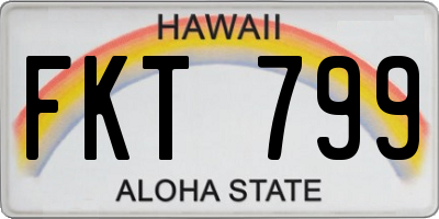HI license plate FKT799