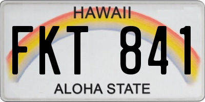 HI license plate FKT841