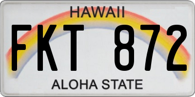 HI license plate FKT872