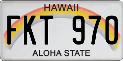 HI license plate FKT970