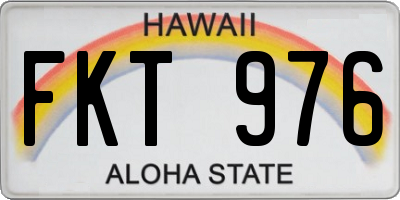 HI license plate FKT976