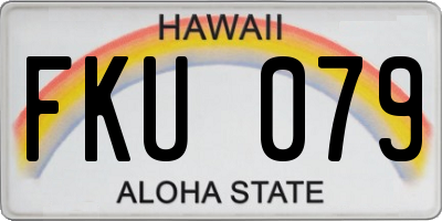 HI license plate FKU079