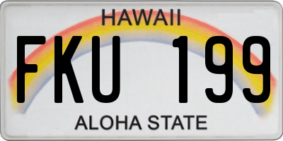 HI license plate FKU199