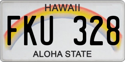 HI license plate FKU328