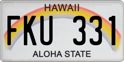 HI license plate FKU331