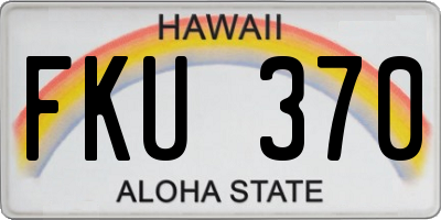 HI license plate FKU370
