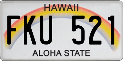 HI license plate FKU521