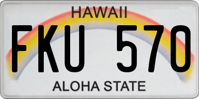 HI license plate FKU570