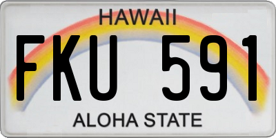 HI license plate FKU591