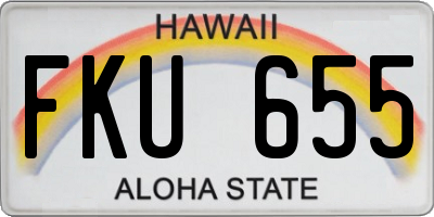 HI license plate FKU655
