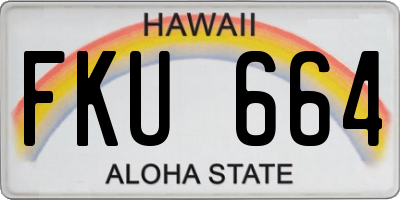 HI license plate FKU664