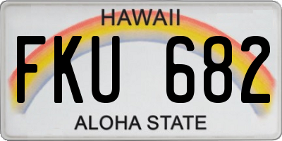 HI license plate FKU682