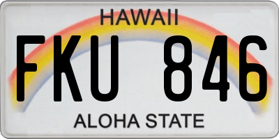 HI license plate FKU846