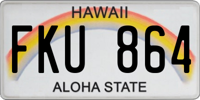 HI license plate FKU864