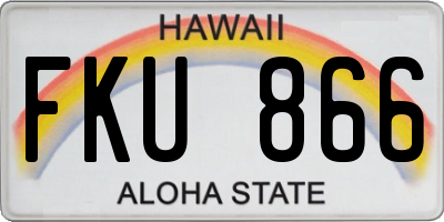 HI license plate FKU866