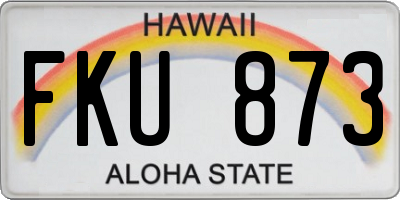 HI license plate FKU873