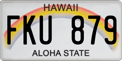 HI license plate FKU879
