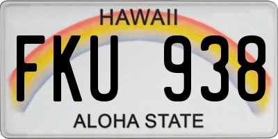 HI license plate FKU938