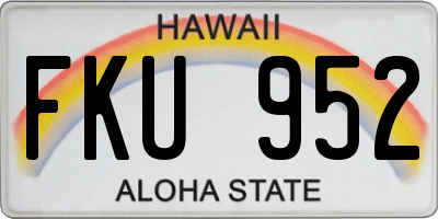 HI license plate FKU952