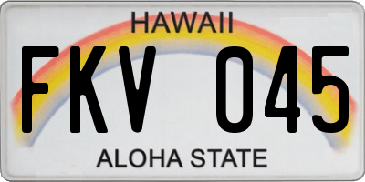 HI license plate FKV045