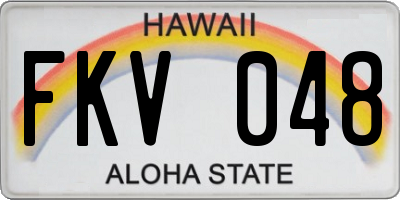 HI license plate FKV048